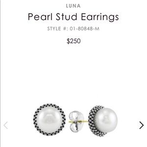 Lagos Luna pearl stud earrings